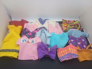 Vintage 1990s Barbie Top Lot Of 16 Pieces: Tshirts, Crop Tops, Bright Patterns!