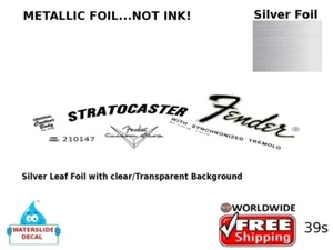 Fender Strat lefty Guitar Decal Foil Waterslide Headstock Restoration 39s - Picture 1 of 1