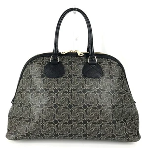 CELINE Sulky logo Hand Bag PVC/Leather Black/gray - Picture 1 of 15