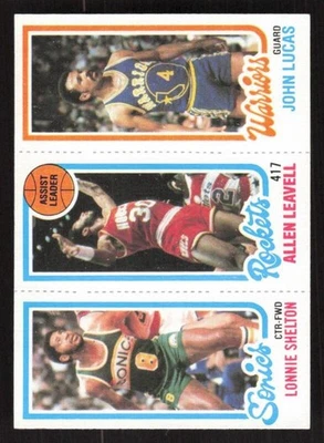 1980 TOPPS JOHN LUCAS 96 / 104 / 231 MINT SHELTON LEAVELL GOLDEN STATE WARRIORS - Image 1 of 2