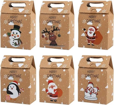 Bolsas de regalo de Navidad de Papá Noel y renos - Paquete de 24 para fiestas y celebraciones Foto 1 de 4