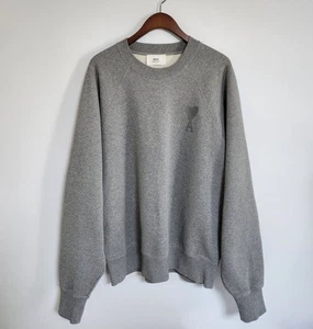 AMI Men's Big Heart Embroidered Sweatshirt Gray USW002 747 134113278 - Bild 1 von 6