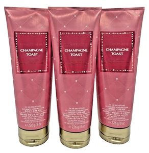 Bath & Body Works Menge 3 Flaschen Champagner Toast Körpercreme Lotion Shea 8 Oz. - Bild 1 von 2