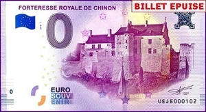 UEJE / FORTERESSE ROYALE DE CHINON / BILLET 0 € / NULL EURO-SCHEIN / 0 € 2018-1 - Imagen 1 de 1