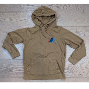 American Eagle Outfitters AEO Casual Tan Y2K Hoodie Pullover Mountain Logo XS - Bild 1 von 5