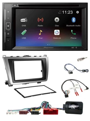 Pioneer Bluetooth Lenkrad USB 2DIN DAB DVD Autoradio für Mazda 6 2008-2012 schwa - Bild 1 von 4
