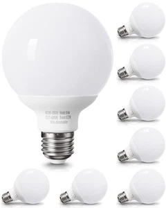 8 Pack LED Globe Light Bulbs for Bathroom 120V 60 watt Equivalent Natural Day... - Picture 1 of 7