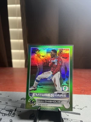 2022 Topps Series 1 1st Edition - Future Stars Jazz Chisholm #6 Green /150 - Image 1 of 2