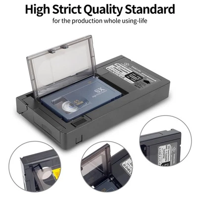 For VHS-C S-VHS Camcorders Black VHS-C Cassette Adapter RCA Motorized - Image 1 of 4