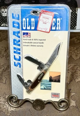 Navaja de Bolsillo Schrade Old Timer 3 Hojas Middleman 340 Nueva en Paquete Foto 1 de 3