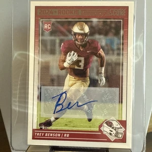 2024 Score - Rookies Trey Benson #354 Signatures (AU, RC) - Picture 1 of 2