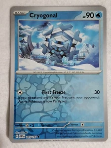 Cryogonal 55/197 SV03: Obsidian Flames Reverse Holo Pokémon TCG  - Picture 1 of 2