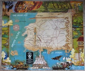 Wheel of Time World Map Art Poster TOR Books Promo 1992 Robert Jordan Fantasy - Picture 1 of 11
