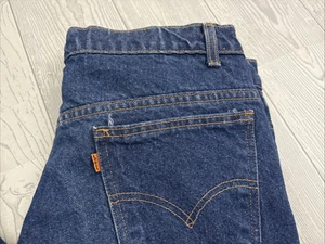Pantalones de mezclilla de colección años 90 para hombre 38x34 Levis 517 azul índigo naranja lengüeta oscuros corte botín - Imagen 1 de 12