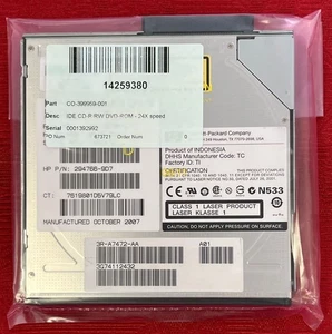 HP IDE CD-R/RW DVD-ROM (24x Speed) 294766-9d7 - Afbeelding 1 van 2