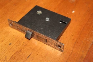 Victorian Antique Cast Iron Corbin Ceylon Mortise Matches B-11400 C:1895 R-129 - Picture 1 of 5