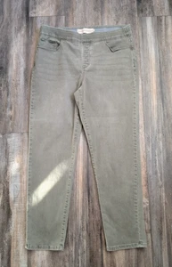 Jeans donna Soft Surroundings Ultimate Denim pull on taglia large verde 28,5" in - Foto 1 di 5