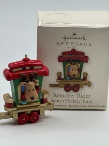 NEW HALLMARK KEEPSAKE 2011 REINDEER RIDER SANTA'S HOLIDAY TRAIN MINI ORNAMENT - Picture 1 of 3