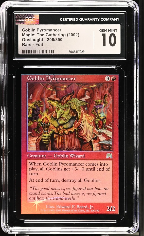 GOBLIN PYROMANCER Onslaught Foil Rare CGC 10 Gem Mint MTG [Nostalgium] - Image 1 of 2