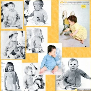 Patons Knitting Book 760 Baby Infant 4 Ply Lacy Dress Zip Hood Jacket Duck Motif - Picture 1 of 5