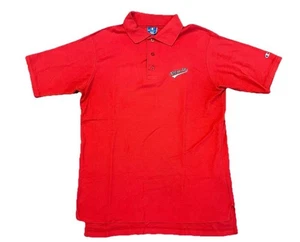 Nebraska Cornhuskers Golf Polo Shirt Vintage Champion Mens Large Red 90s NCAA - Picture 1 of 6