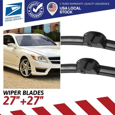 Wiper Blades size 27" & 27" Windshield 2 PCS For 2006-2013 Mercedes-Benz S65 AMG - Image 1 of 4