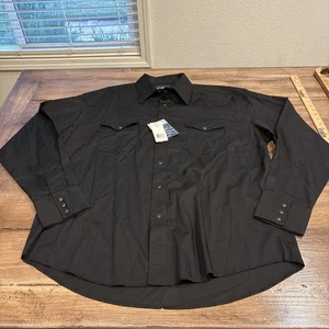 Camisa Western Para Hombre Wrangler Perla Botón a Presión Manga Larga Bolsillos Frontales con Botones - Imagen 1 de 9