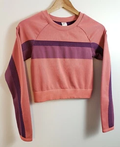 Fabletics Tory Cropped Seamless Long Sleeve Shirt Top Fitness Gym Active Small S - Picture 1 of 12