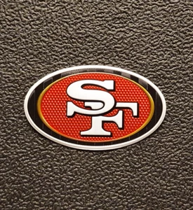 NFL San Francisco 49ers Team Logo Iron On Football Patch 2 3/4 X 1 3/4 Inches - Picture 1 of 3