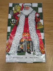 MacKenzie Childs Westminster Santa Dish Kitchen Tea Towel 18x26" Green Check NIP - Picture 1 of 5