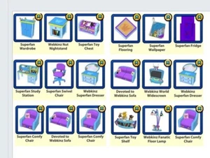 Webkinz Virtual .Superfan items HTF please leave note reply to seller - Picture 1 of 1