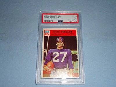 1966 Philadelphia Football Card Steve Thurlow # 129 PSA 3.5 VG+ 72077294 - Image 1 of 3