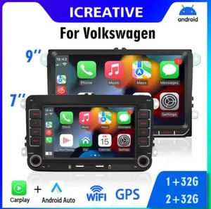 apple car play autoradio bildschirm für volkswagen golf 5 6 polo passat b6 b7 cc - Bild 1 von 14