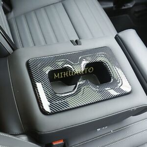 For 2022-2024 Mitsubishi Outlander Carbon Fiber Rear Seat Cup Holder Cover Trim
