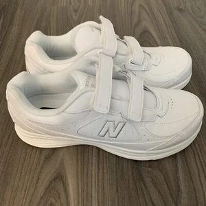 NEW- NEW BALANCE 577 WW577VW HOOK AND LOOP White Walking Size R11 L12 - Picture 1 of 9