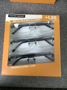 Design Optics Foster Grant Lyden halbrandlose Lesebrille 3er Pack - Brille +1,25 M60E - Bild 1 von 2