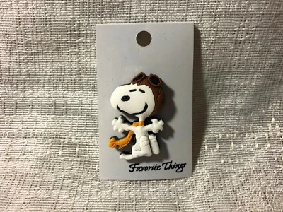 Peanuts Charlie Brown Flying Ace Smiling Snoopy Favorite Things PVC Lapel Pin - Image 1 of 2