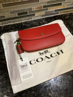 Bandolera Coach 1941 clutch muñeca curtida 29770 jaspe rojo Foto 1 de 4