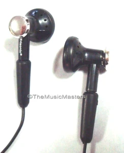 Auriculares internos estilo palo auriculares sonido estéreo audio auriculares negros - Imagen 1 de 6