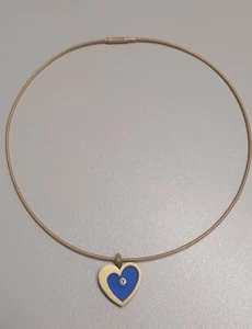 Bunz Schmuck Halsreif Spirale 40 cm  750er Gold mit (auch einzeln) Herzanhänger - Bild 1 von 10