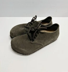 Zoccoli stringati Birkenstock Dundee Montana cachi scamosciati taglia 37 - Foto 1 di 7