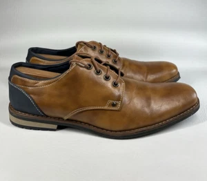 Dexter Comfort Memory Foam Men's Sz 10 Brown Smooth Oxford Dress Shoes - Picture 1 of 12