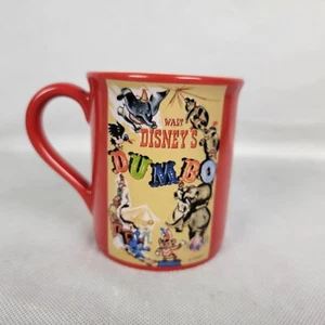 DUMBO Disney Store Large Ceramic Red Coffee/Tea Cup/Mug VintageCIRCUS Poster - Picture 1 of 4