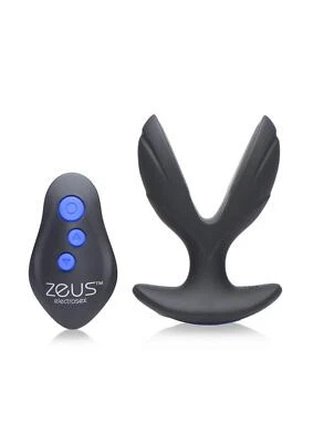 Zeus Electro-Spread 64x Vibrating and E-Stim Silicone Rechargeable Butt Plug wit - Image 1 of 4