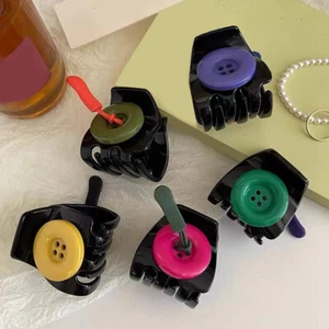 Fermaglio per capelli piccolo squalo colore a contrasto accessori bottone-decorazione fermaglio per capelli vintage - Foto 1 di 15