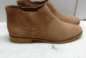 Prachtvolle braune Damen-Stiefeletten aus Wildleder einfache Zehenpartie zum Überziehen Reitschuhe 10M - Bild 1 von 6