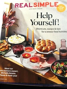 Real Simple November 2022 Help Yourself Stress Free Holiday Excellent Condition - Picture 1 of 3