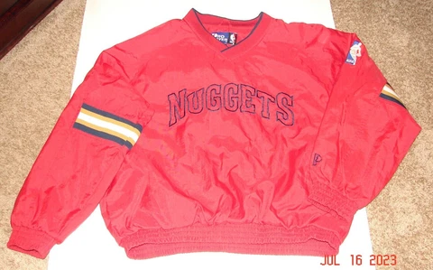 Vintage DENVER NUGGETS Basketball JACKET Pull Over by PRO PLAYER Size XL *RARE* Cover