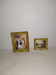 2 x Nostalgia Picture - Living Room - Dolls House - Dolls House - Approx 1:12 - Picture 1 of 1