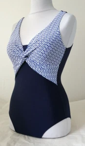 MARITIM Damen Badeanzug navy-weiß Softschalen Ohne Bügel Gr 38 Cup C NEU - Bild 1 von 4